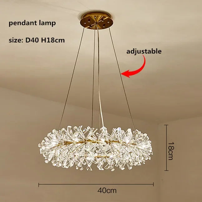 Crystal Luxury Chandelier: Modern K9 Crystal LED Lighting for Living Room & Bedroom