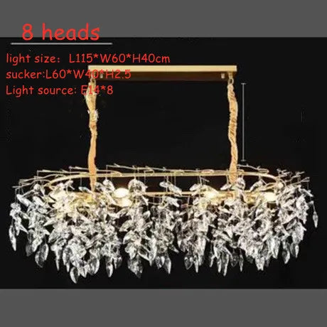 Modern Luxury Crystal Chandelier LED Pendant Light for Living Room Hotel Home Decor by Afralia™