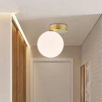 Modern Golden Glass Ball Ceiling Lamp for Bedroom, Hallway, Stairs, Indoor Lighting