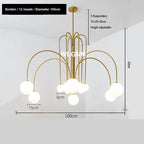 Glass Ball Chandelier: Modern Living Room Dining Kitchen Light Fixtures