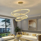 Crystal Chandeliers: Modern Luxury LED Lighting Fixture for Living, Dining, and Bedroom
