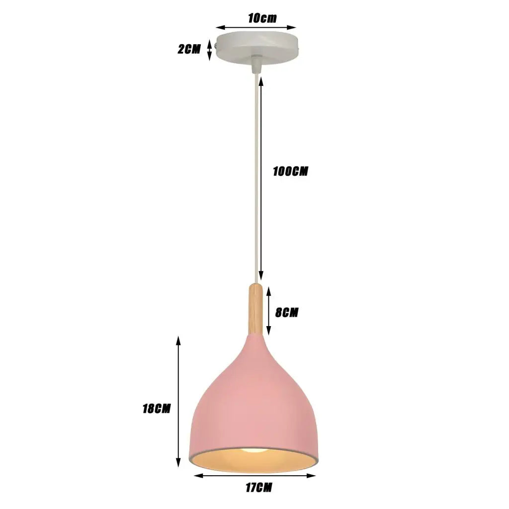Nordic Pink Chandelier LED Pendant Light Modern Minimalist Ceiling Lamp