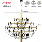 2097 Gold Silver Chandelier 50 Heads Pendant Lights for Living Room decor