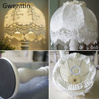 Lace Fabric Table Lamp Led Desk Light for Home Wedding Decor Bedroom