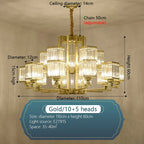 Crystal Chandelier Villa Living Room Lighting