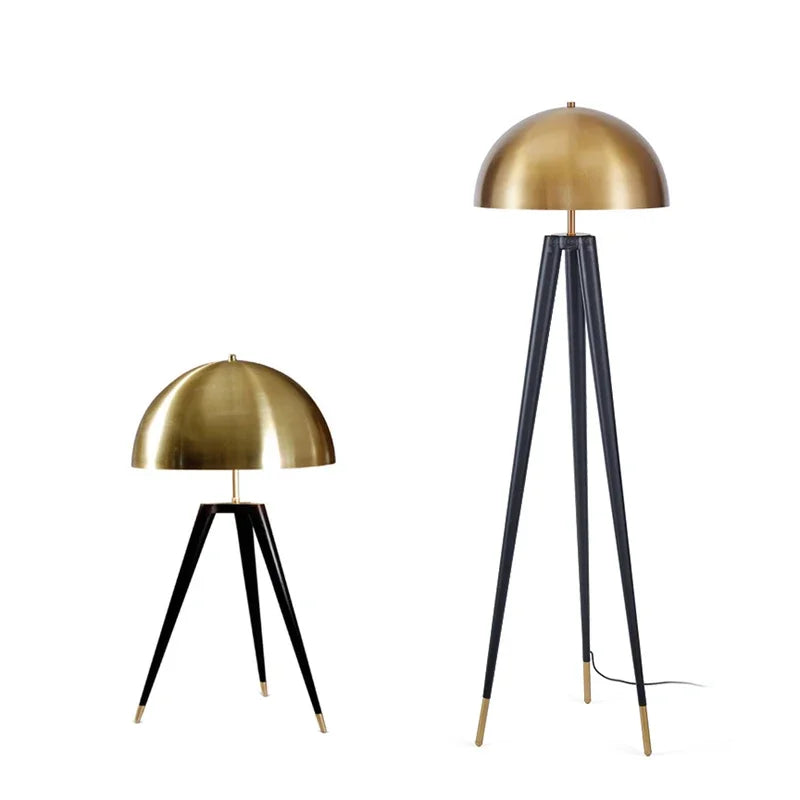 Modern Gold Tripod Floor Lamp - Nordic LED Standing Lamp for Home Decoration