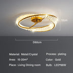 Crystal LED Ceiling Lights for Modern Luxury Dining Room Decor
