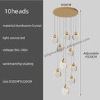 Crystal Chandelier Pendant Light for Luxury Staircase