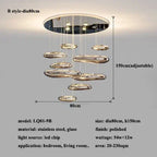 Chrome LED Ceiling Lamp for Home Decoration, Living Room, Dining Room, Bedroom, Cafe