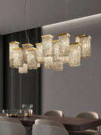 Modern Luxury Crystal Pendant Chandelier for Dining Room and Bar