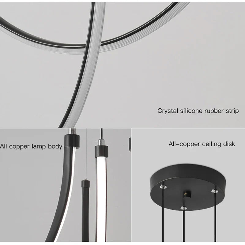 Nordic Minimalist Ceiling Chandelier for Dining Room Living Room