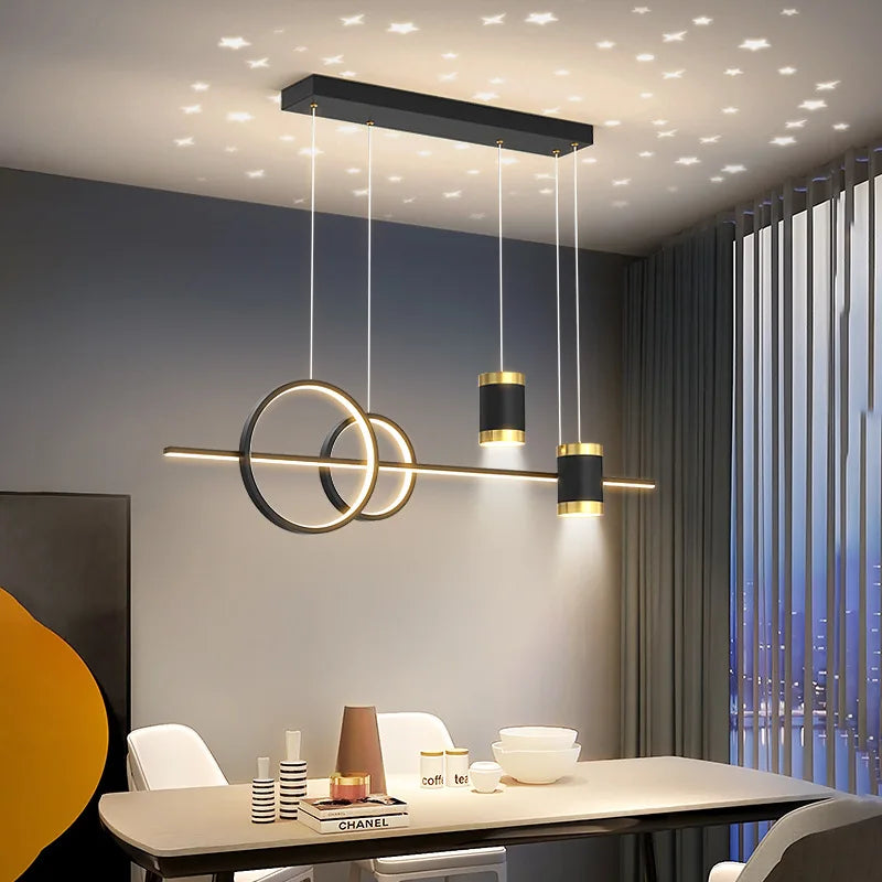 Starry Pendant Light: Modern Luxury Dining Chandelier for Creative Decor in 220V