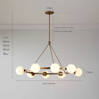 Glass Ball Chandelier LED Hanging Lamp Modern Nordic Style Pendant Light