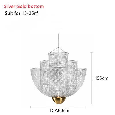 Meshmatic Grid Ceiling Chandelier Dimmable Led Indoor Lighting
