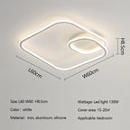 Square LED Ceiling Lamp Dimmable for Bedroom Living Room Modern Home Decor Fixtures