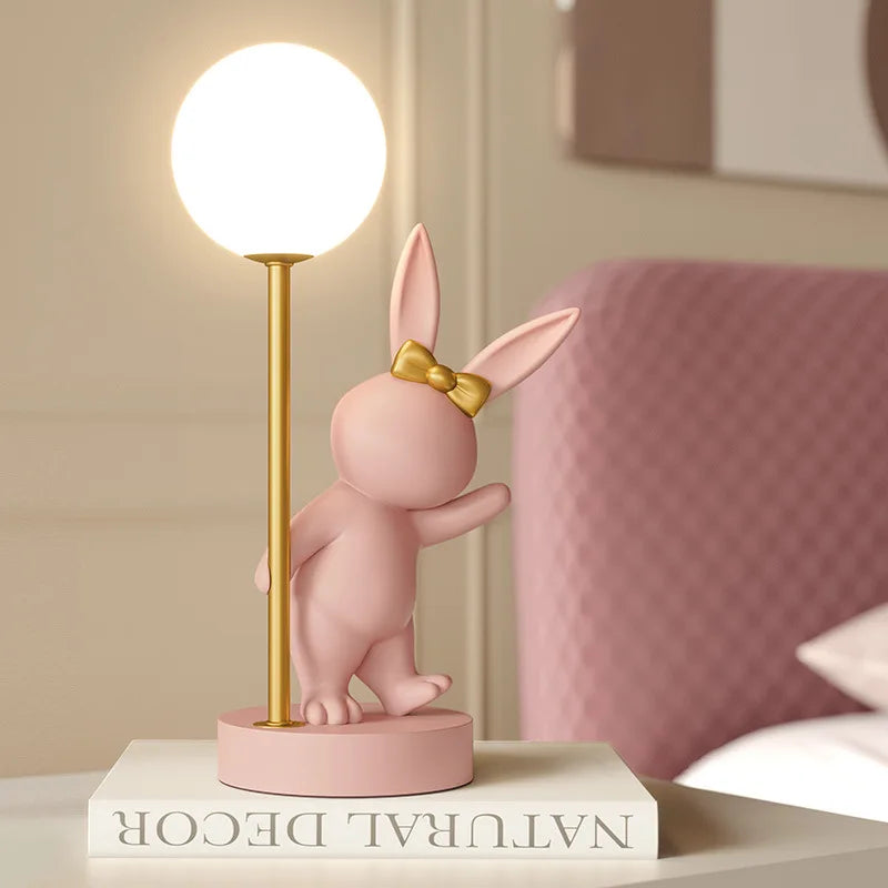 Nordic Rabbit Table Lamp: Luxury Bunny Night Light for Bedroom, Wedding & Birthday Gift