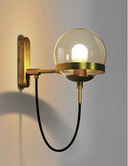 Glass Shade Wall Sconce Lamps for Hotel Bedroom LED Lights