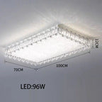 Crystal LED Ceiling Chandelier: Modern Dimmable Lighting Fixture for Stylish Home Decor