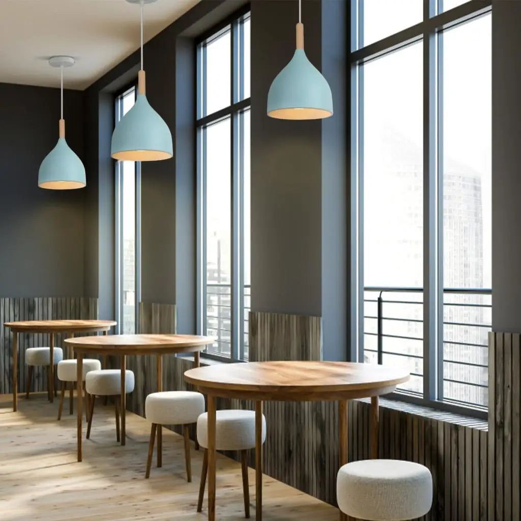 Modern Wood Pendant Light for Home, Kitchen, and Living Room