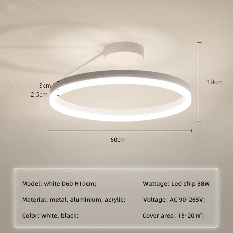 Modern Dimmable LED Pendant Chandelier for Bedroom and Living Room