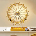 LED Ferris Wheel Table Lamp for Bedroom Decor Stainless Steel Night Light