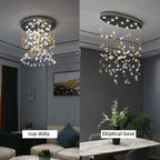 Stone LED Pendant Chandelier: Modern Luxury Crystal Lighting for Living Room