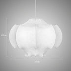 Viscontea Silk Pendant Light: Designer Italian Lamp for Living Room, Bedroom, Kitchen & Dining