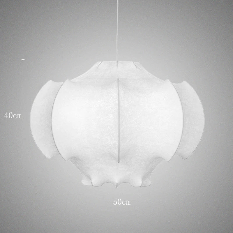 Viscontea Silk Pendant Light: Designer Italian Lamp for Living Room, Bedroom, Kitchen & Dining