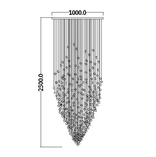 Luxe Crystal Chandelier: Modern Staircase & Lobby LED Lighting with Long Hallway Design