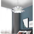 White Acrylic LED Bedroom Chandelier, Modern Nordic Design for Living Room and Girl's Room