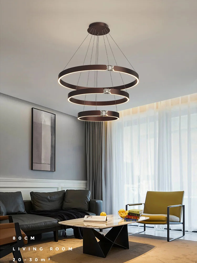 Diamond Ring Chandelier | Nordic Crystal Bedroom and Living Room Luxury Lamp