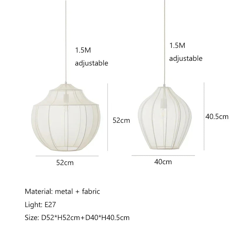 Nordic Fabric Pendant Lights Minimalism by - Stylish Hanging Lamp for Home Decor