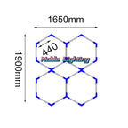 Honeycomb LED Ceiling Lights for Car Detailing and Game Room