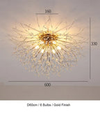 Dandelion Chandelier LED Pendant Lamp for Dining Room Bedroom Shops