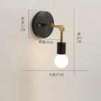 Nordic Gold Copper Wall Sconce for Modern Home Decor - Industrial Luminaire