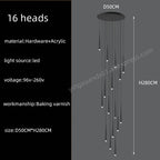 Modern LED Staircase Pendant Chandelier for Living Room Lighting