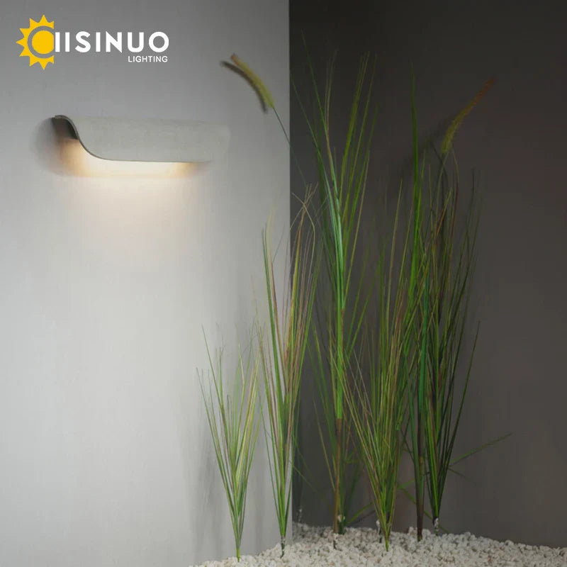 Outdoor LED Wall Sconce in White Aluminum for Porch Entryway