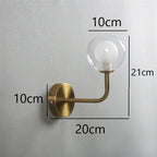 Metal Glass Ball Wall Lamp: Modern Nordic Design for Living Room, Bedroom, Aisle & Staircase