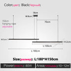 Modern Minimalist Nordic Chandelier Strip Lamps for Dining Room, Bar Table, and More