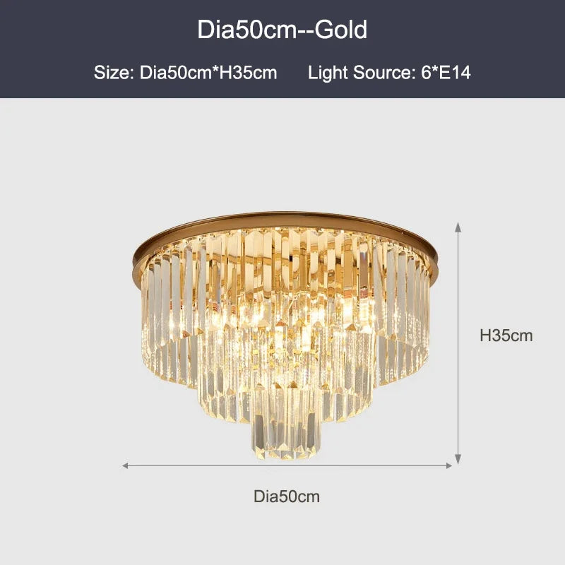 Black Gold Crystal Ceiling Chandelier: Modern LED Pendant Light for Luxe Living Spaces