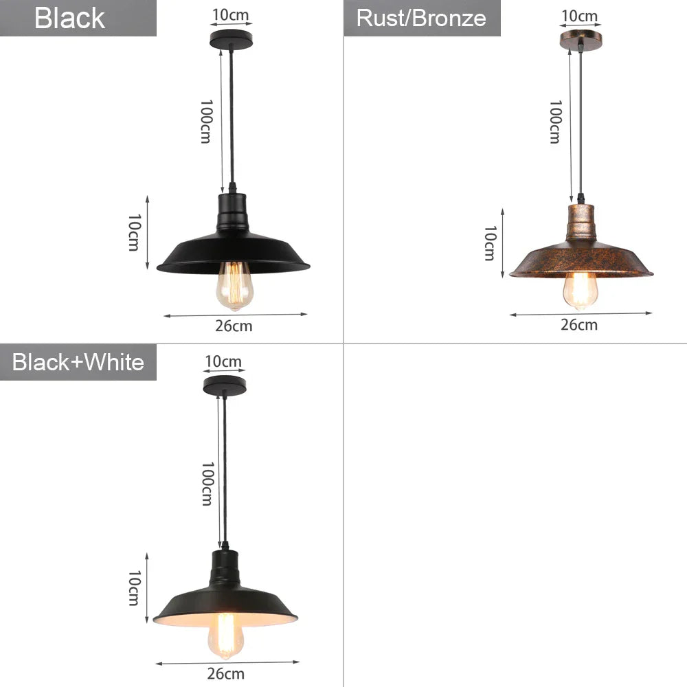 Industrial Loft Chandelier Pendant Lamp LED Edison Vintage Hanging Light