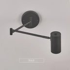 Swing Arm Wall Sconce with LED Reading Light for Bedroom and Living Room