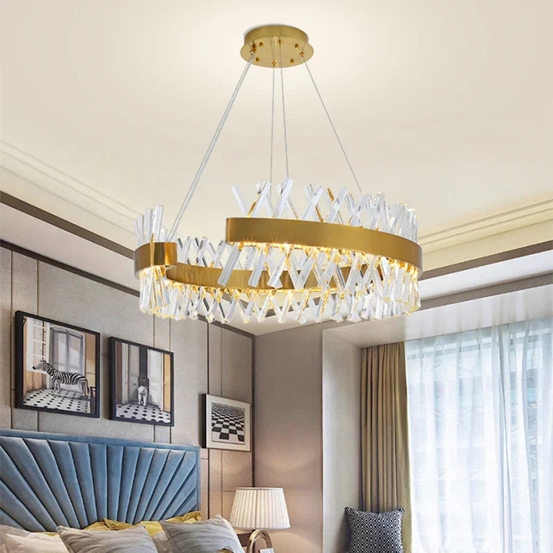 Contemporary LED Crystal Chandelier for Hotel, Wedding, and Living Room