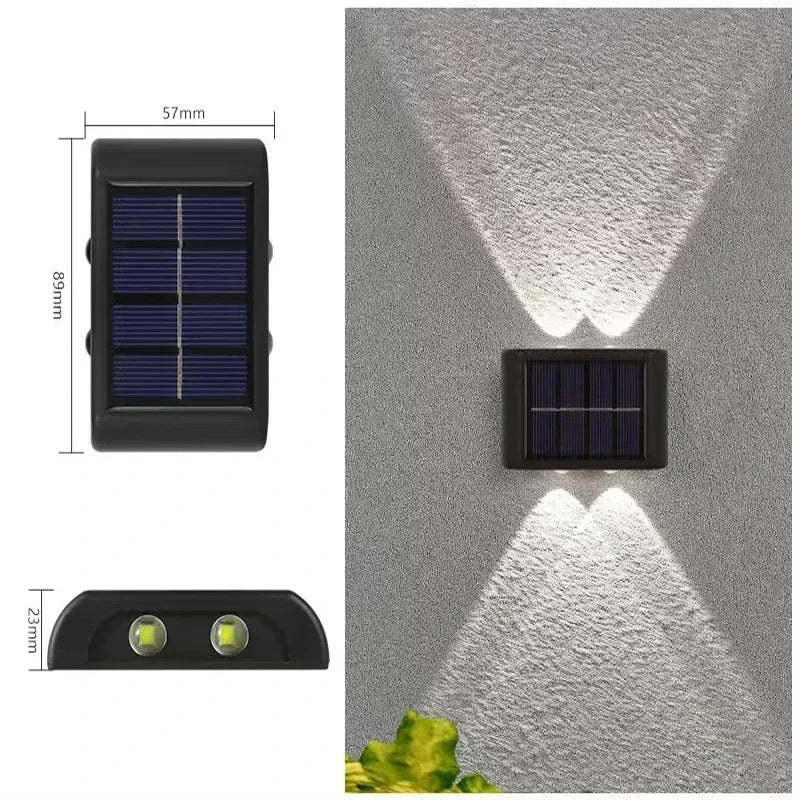 Solar Wall Lamp: Outdoor Waterproof Up/Down Lighting for Garden, Street, Landscape, Balcony