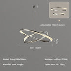 Modern Steel Dimmable LED Chandelier: Remote Control Stair Lustre Pendant Lights