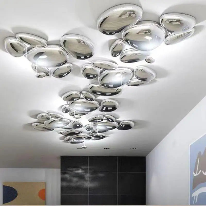 Chrome Art Ceiling Lamp for Modern Living Room, Bedroom Chandelier Lighting, Luxury Fixtures