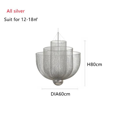 Meshmatic Grid Ceiling Chandelier Dimmable Led Indoor Lighting