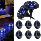 Solar Disk Light Outdoor Garden Spotlight LED Lamp Decor