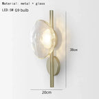 Nordic Glass Wall Lamp Modern Metal Light for Bedroom Parlor Restaurant Hallway