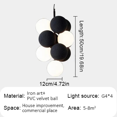 Abstracta Pendant Lamp: Stylish Designer Fabric Chandelier for Home, Office, and Dining Space